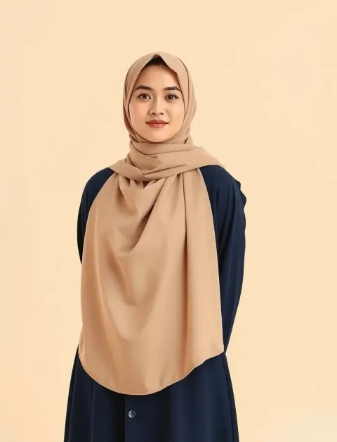 Instant Jersey Hijab Beige